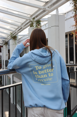 Better To Give Hoodie - Sky Blue